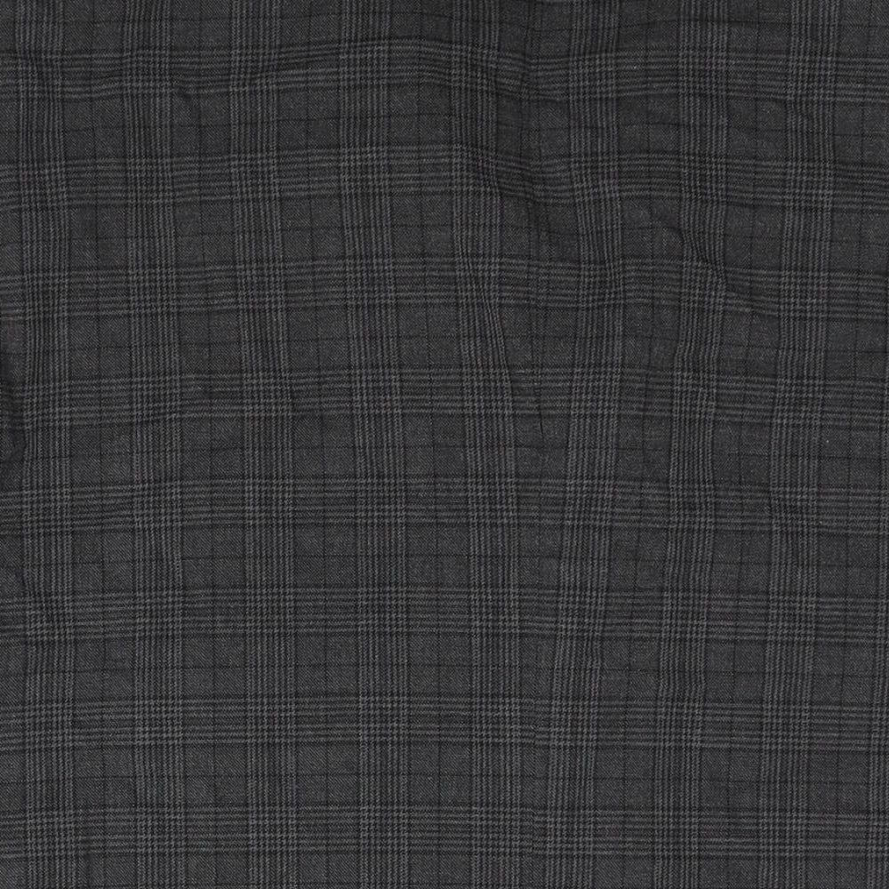 Marks & Spencer Mens Grey Check Polyester Jacket Suit Jacket Size 46 Regular - Unlined