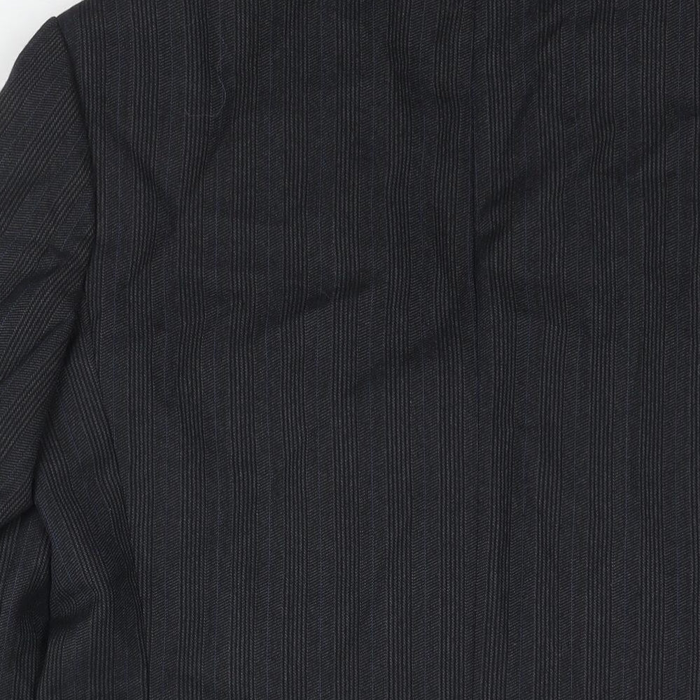 NEXT Mens Grey Striped Wool Jacket Suit Jacket Size 38 Regular