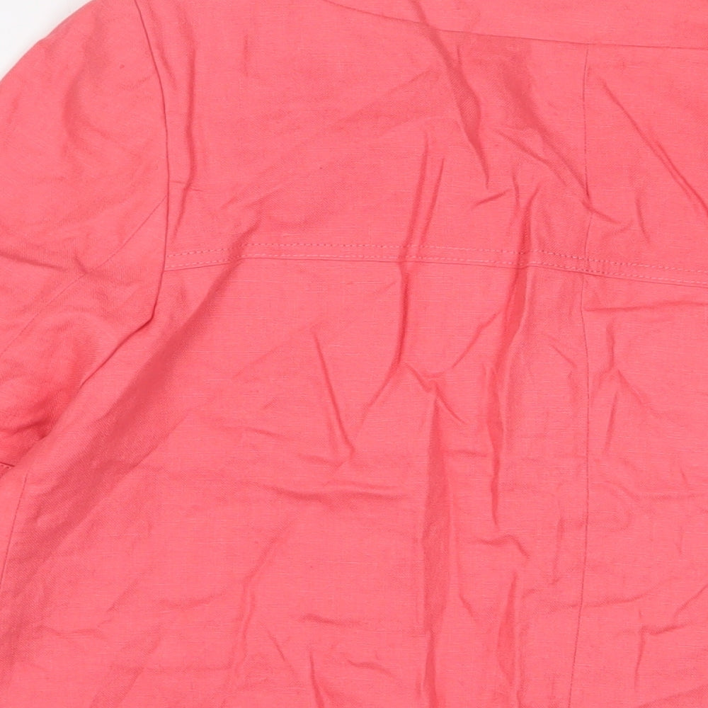 NEXT Womens Pink Jacket Size 16 Button
