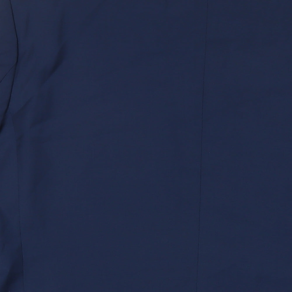 Saint Hilaire Mens Blue Polyester Jacket Suit Jacket Size 46 Regular