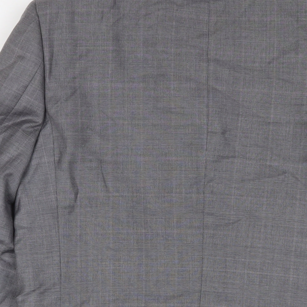 John Lewis Mens Grey Wool Jacket Suit Jacket Size 38 Regular