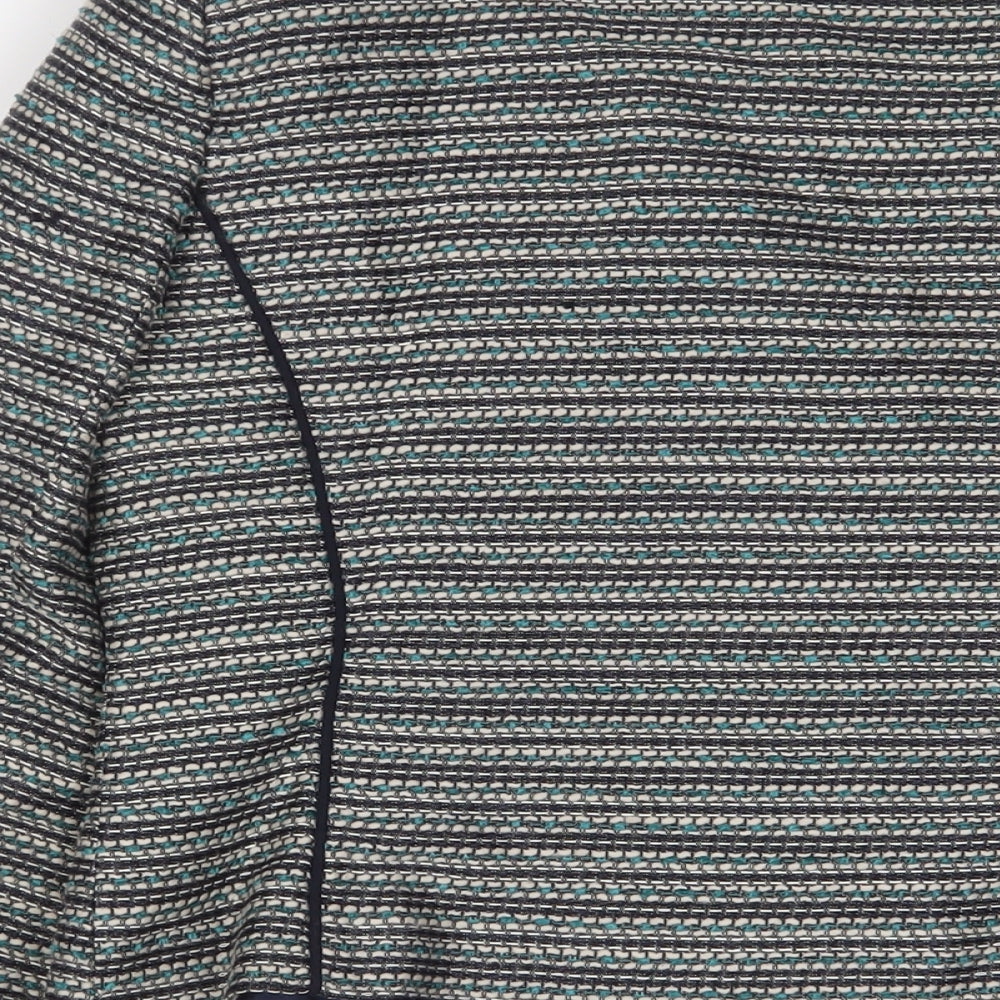 Marks & Spencer Womens Grey Geometric Jacket Size 14 Zip