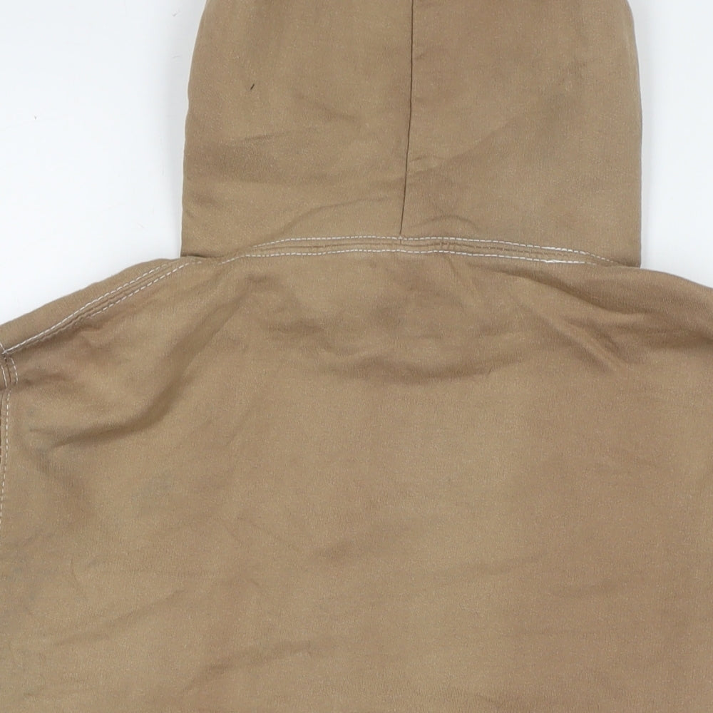 Take Two Clothing Mens Brown Polyester Pullover Hoodie Size S - Logo