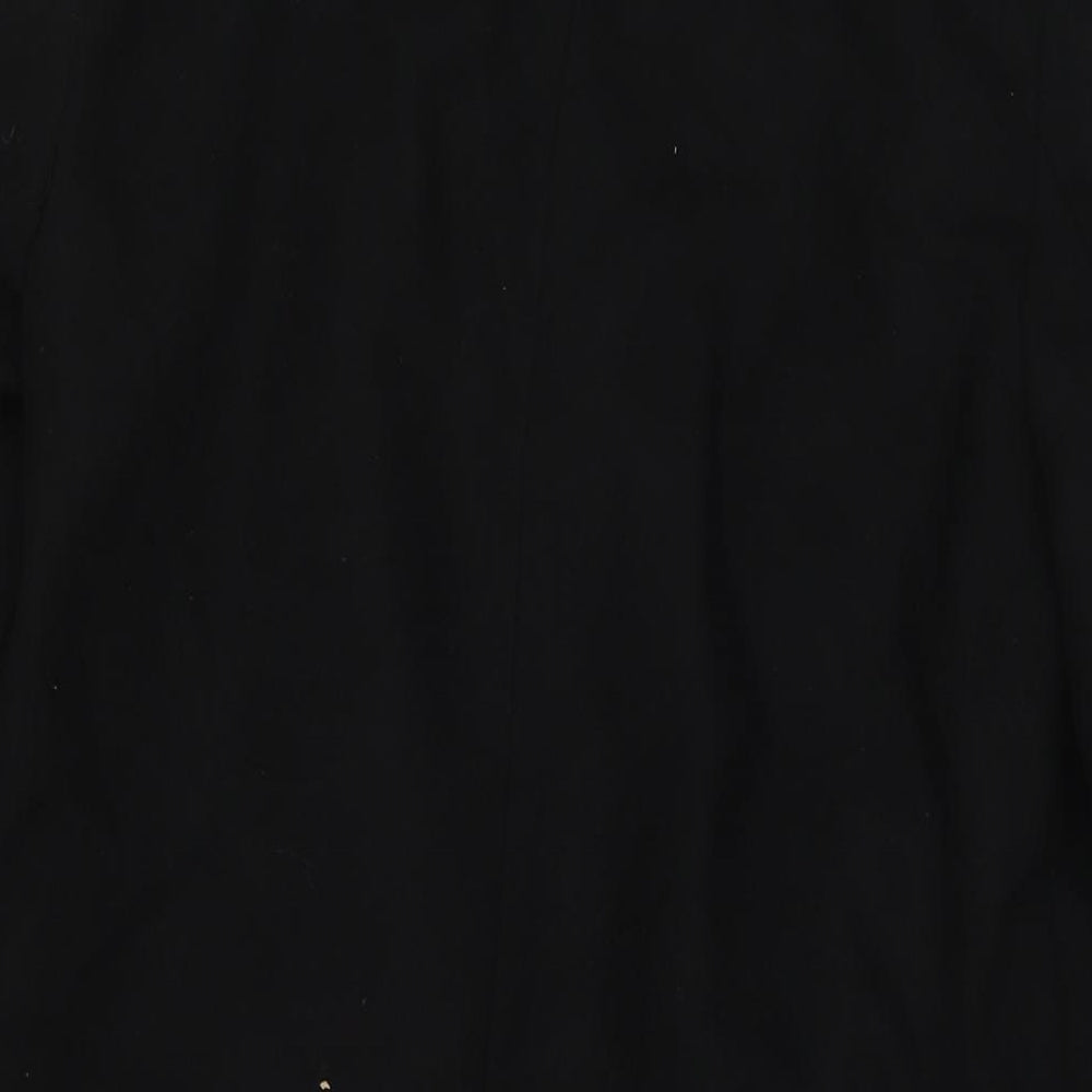 New Look Womens Black Overcoat Coat Size 8 Button