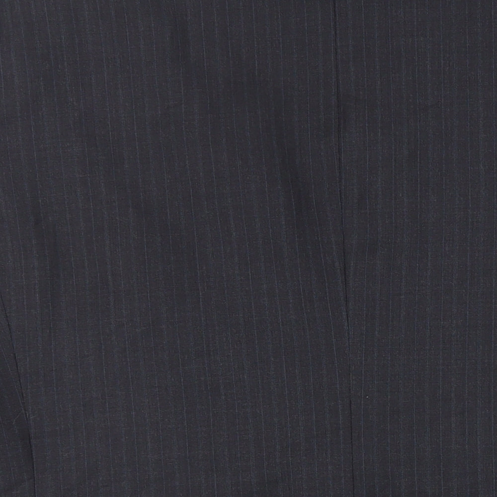 Marks & Spencer Mens Grey Striped Wool Jacket Suit Jacket Size 46 Regular