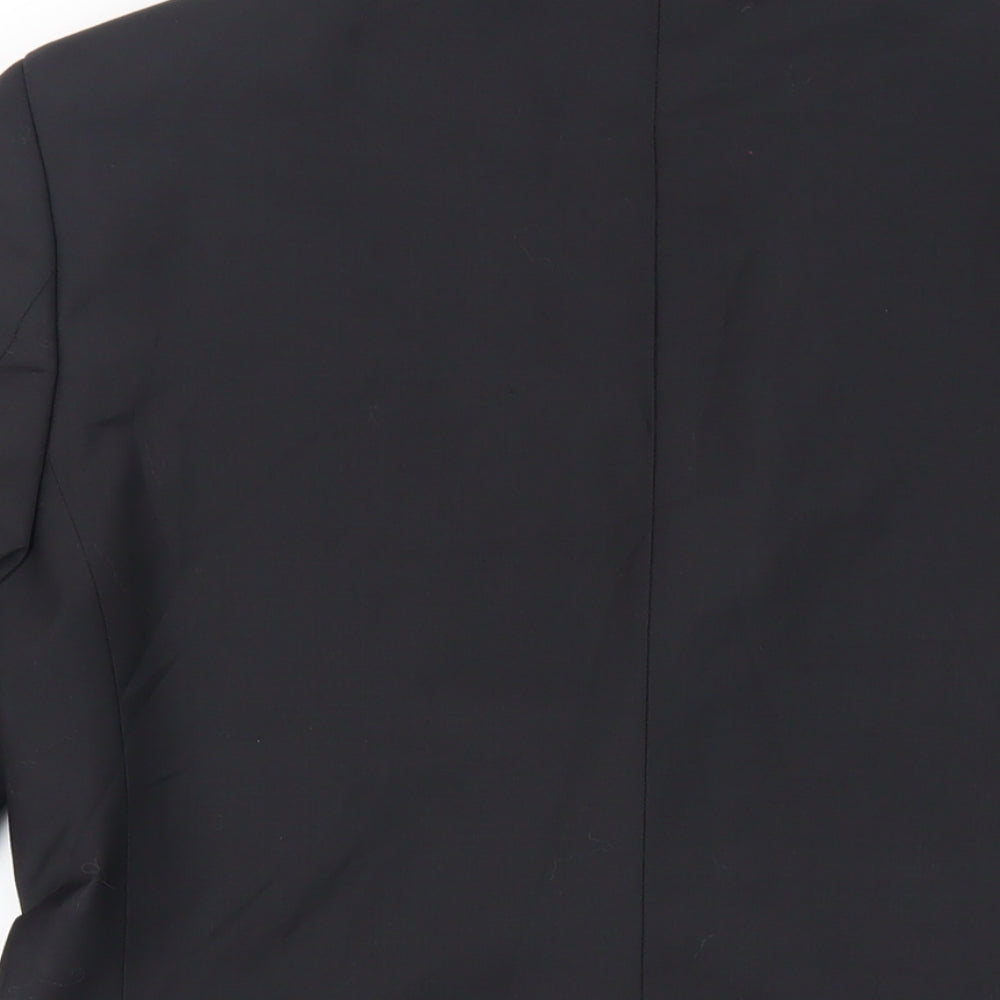 Marks & Spencer Mens Black Wool Jacket Suit Jacket Size 38 Regular