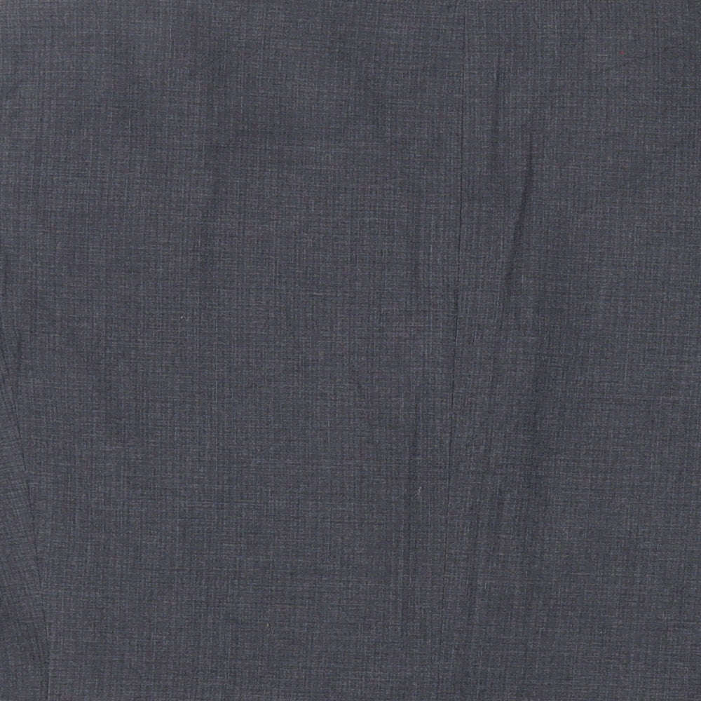 Marks & Spencer Mens Blue Plaid Polyester Jacket Suit Jacket Size 42 Regular