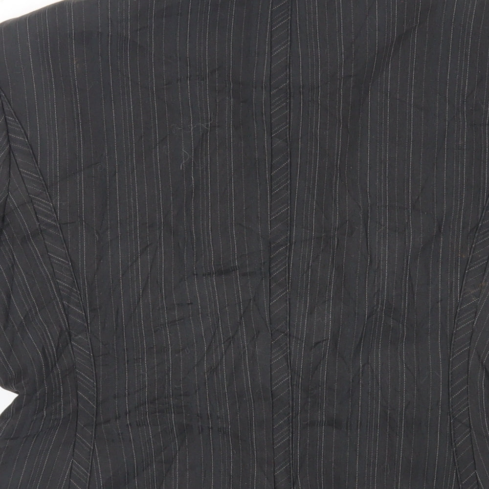 NEXT Womens Black Striped Jacket Blazer Size 8