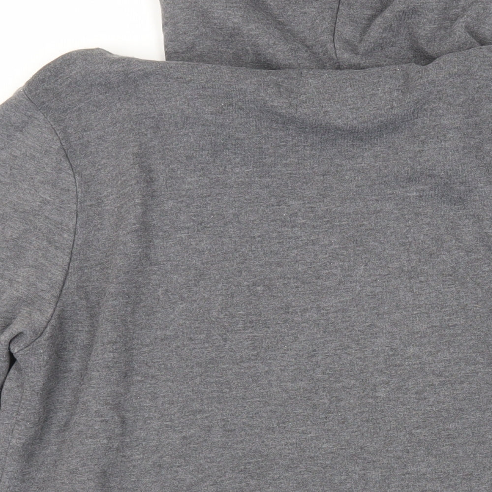 River Island Mens Grey Polyester Full Zip Hoodie Size XS - Zipped Pockets