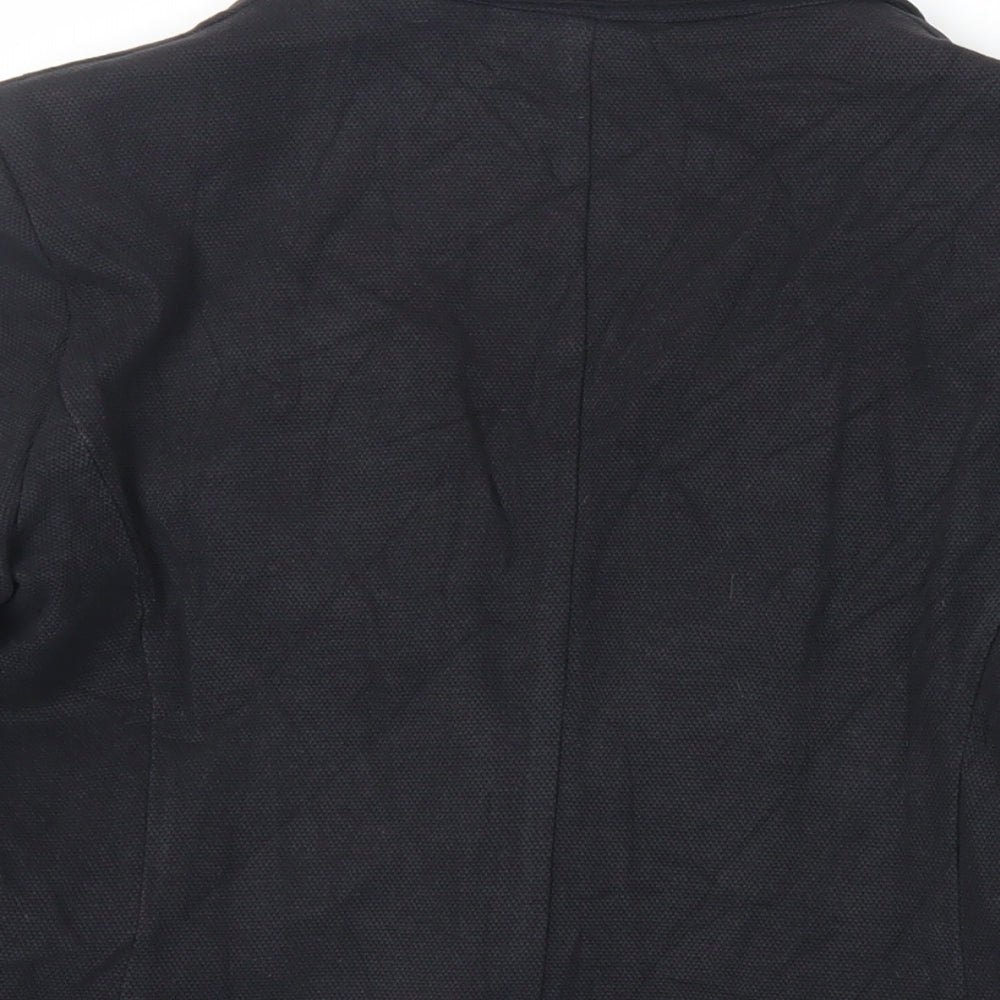 Marks & Spencer Womens Black Jacket Blazer Size 12 Button