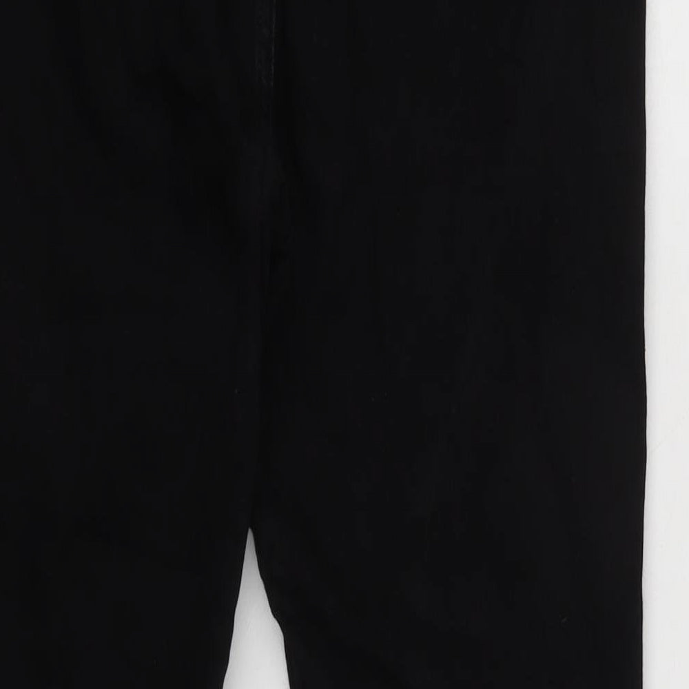 Denim & Co. Womens Black Cotton Blend Tapered Jeans Size 16 L28 in Regular Zip