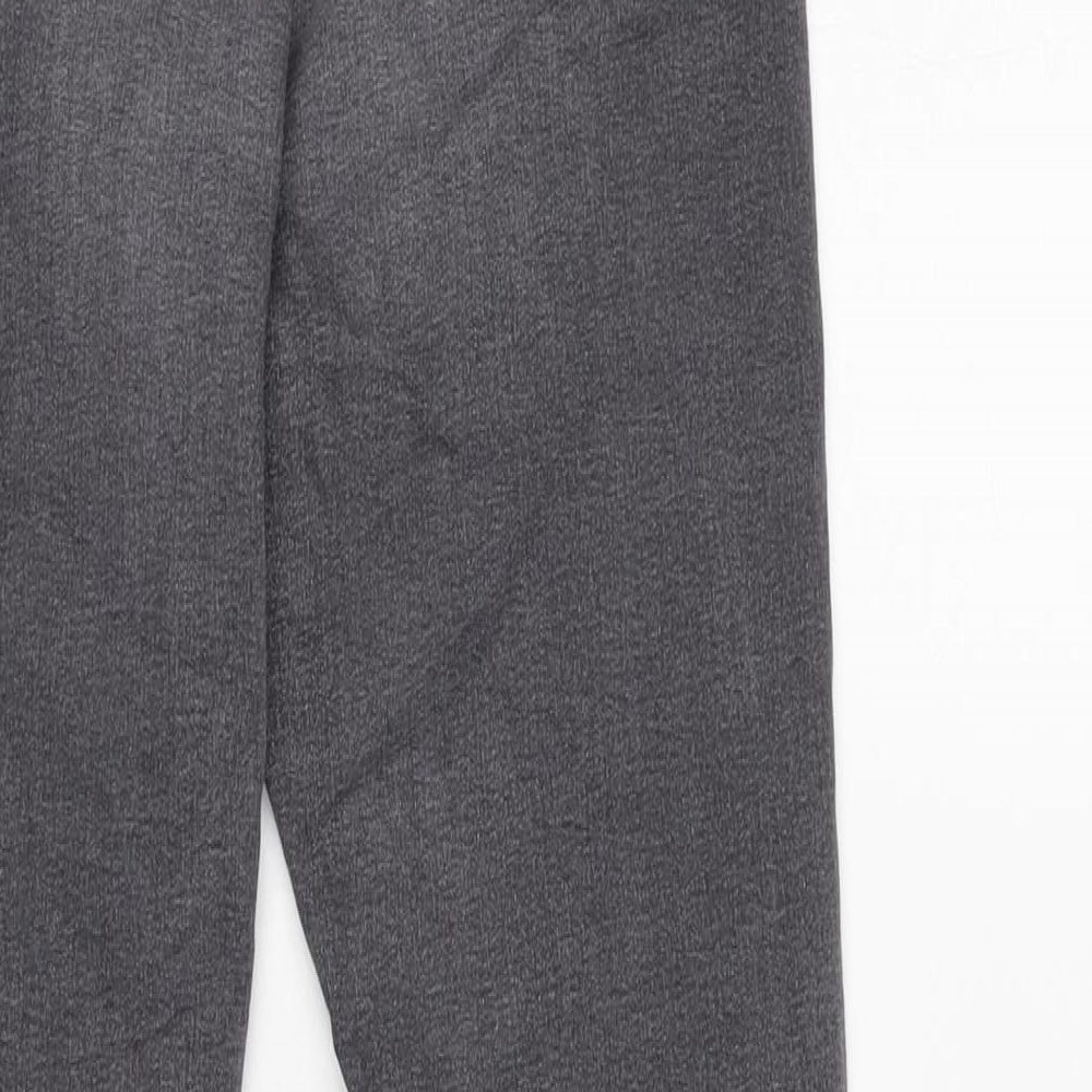 Marks & Spencer Womens Grey Cotton Blend Tapered Jeans Size 10 L26 in Regular Zip