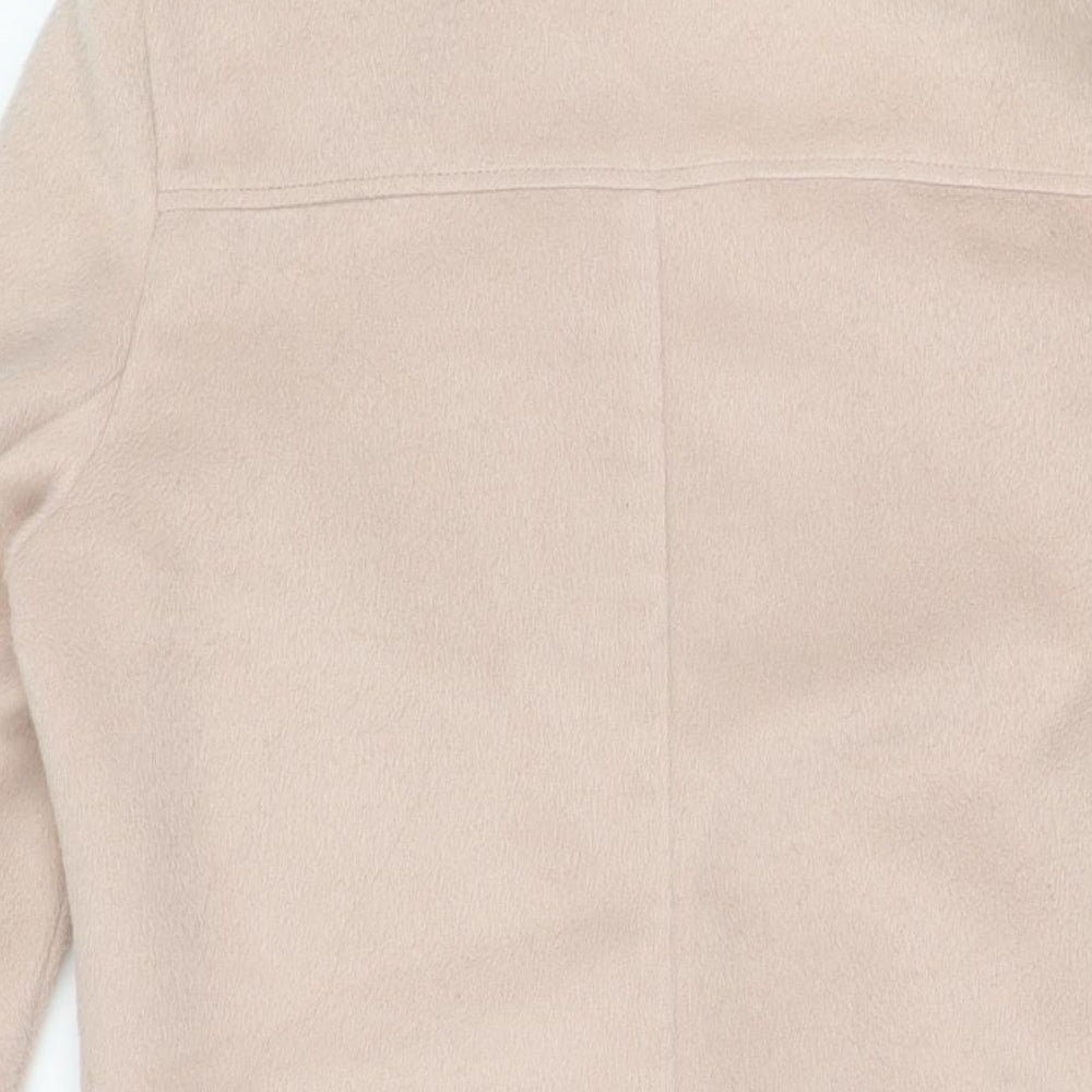 NEXT Womens Pink Overcoat Coat Size 8 Hook & Eye