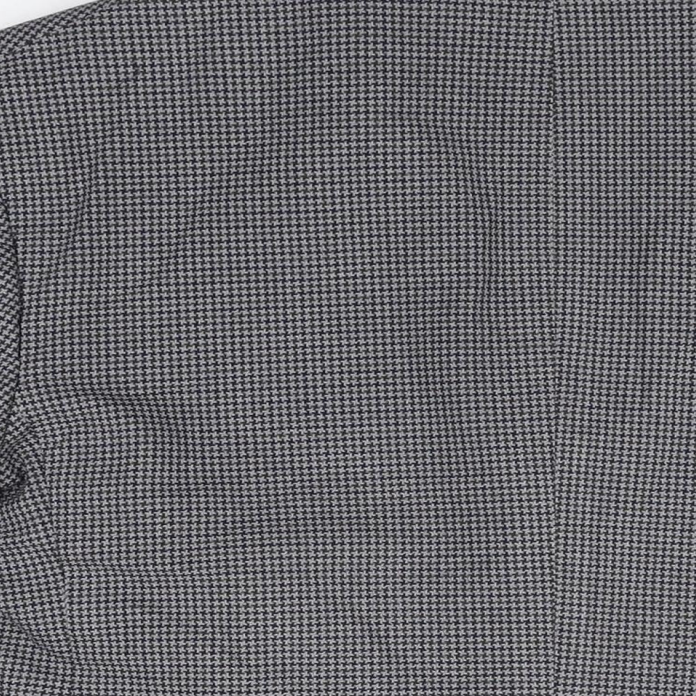 Marks & Spencer Mens Grey Geometric Polyester Jacket Suit Jacket Size 46 Regular