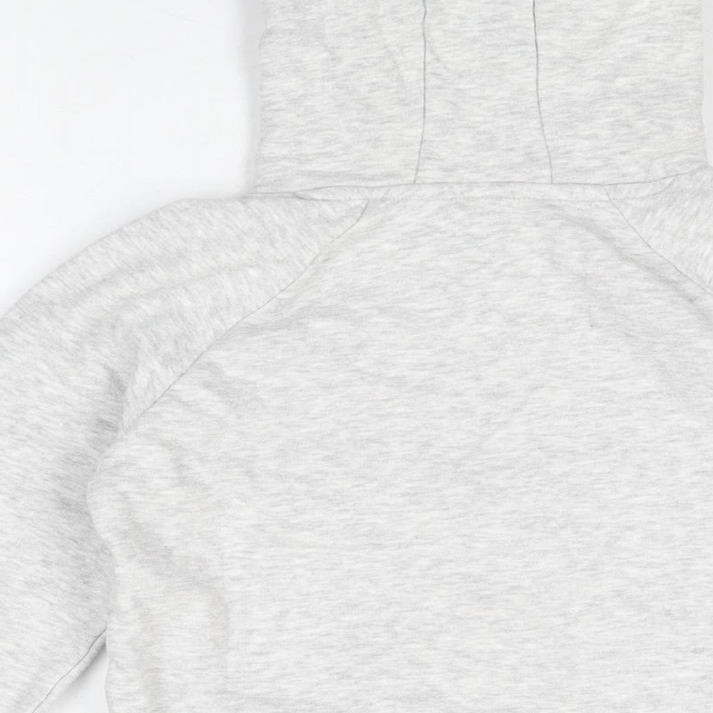 Marks & Spencer Girls Grey Polyester Pullover Hoodie Size 7-8 Years Pullover