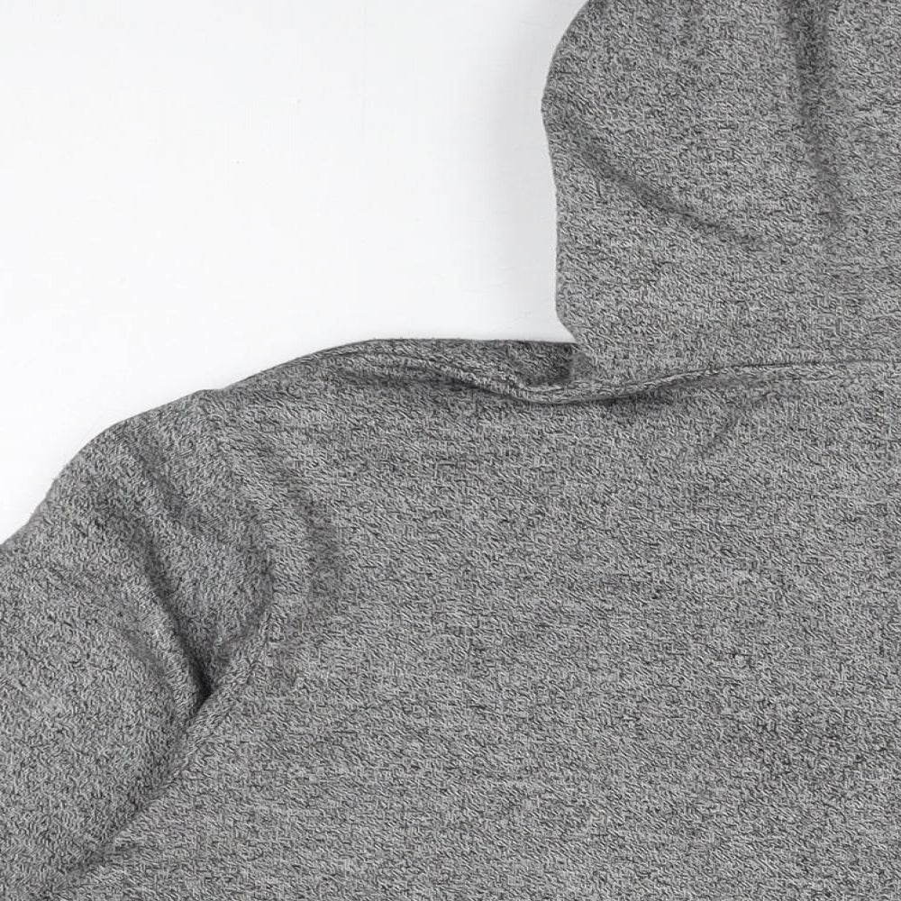 H&M Mens Grey Cotton Full Zip Hoodie Size M