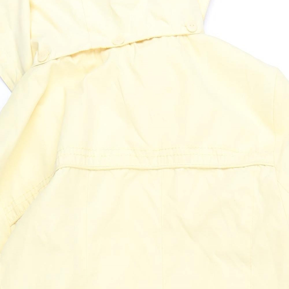 Bonmarché Womens Yellow Rain Coat Coat Size L Zip