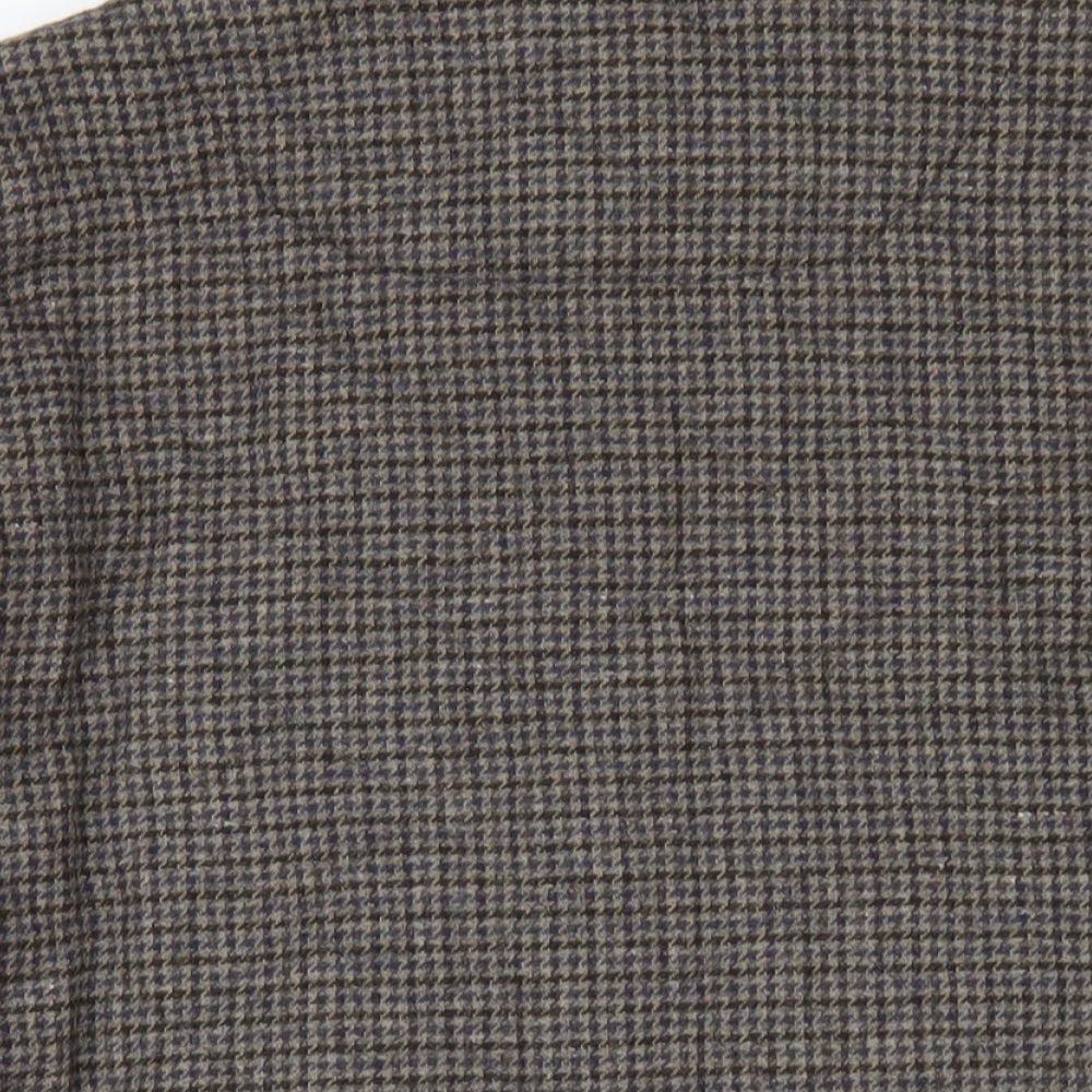 Sterling Mens Brown Plaid Quilted Coat Size S Zip