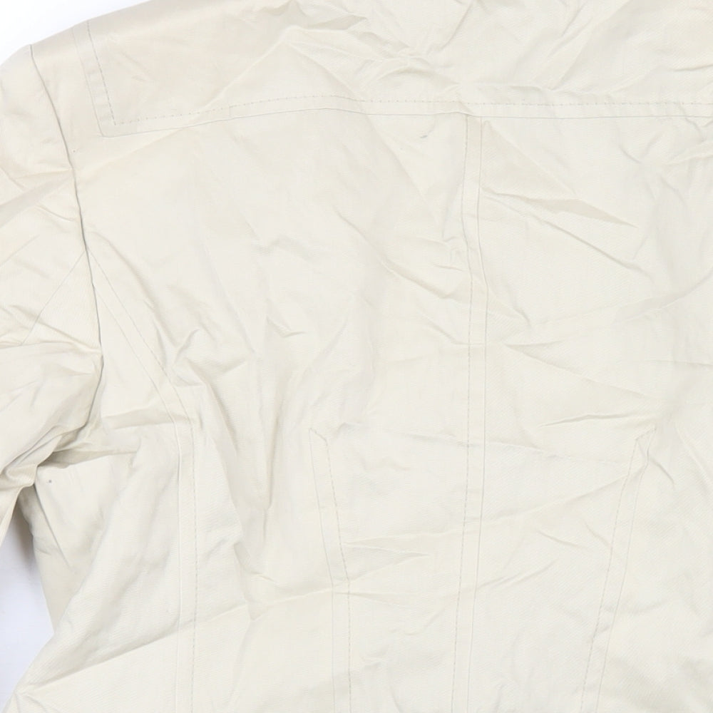 Jobis Womens Beige Jacket Blazer Size 12 Button