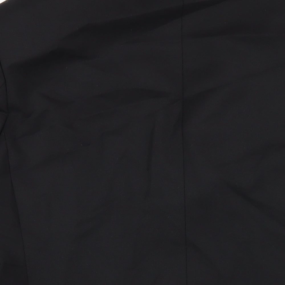 Marks & Spencer Mens Black Polyester Jacket Blazer Size 42 Regular