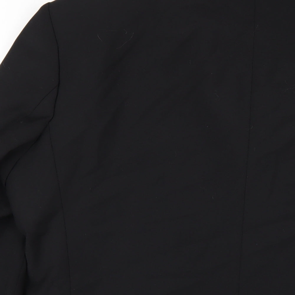 Marks & Spencer Mens Black Polyester Jacket Blazer Size 40 Regular
