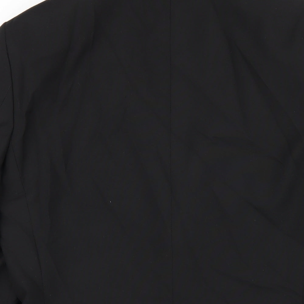 NEXT Mens Black Polyester Jacket Blazer Size 36 Regular