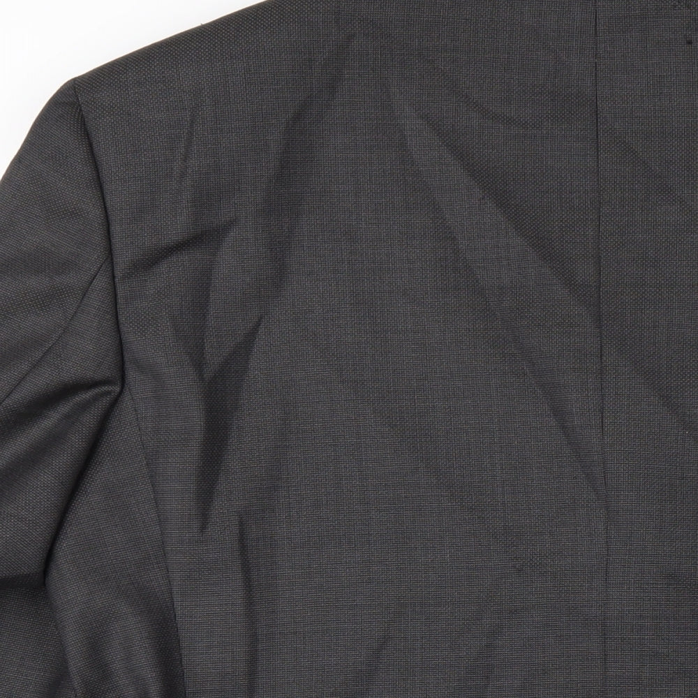 Marks & Spencer Mens Grey Wool Jacket Blazer Size 42 Regular