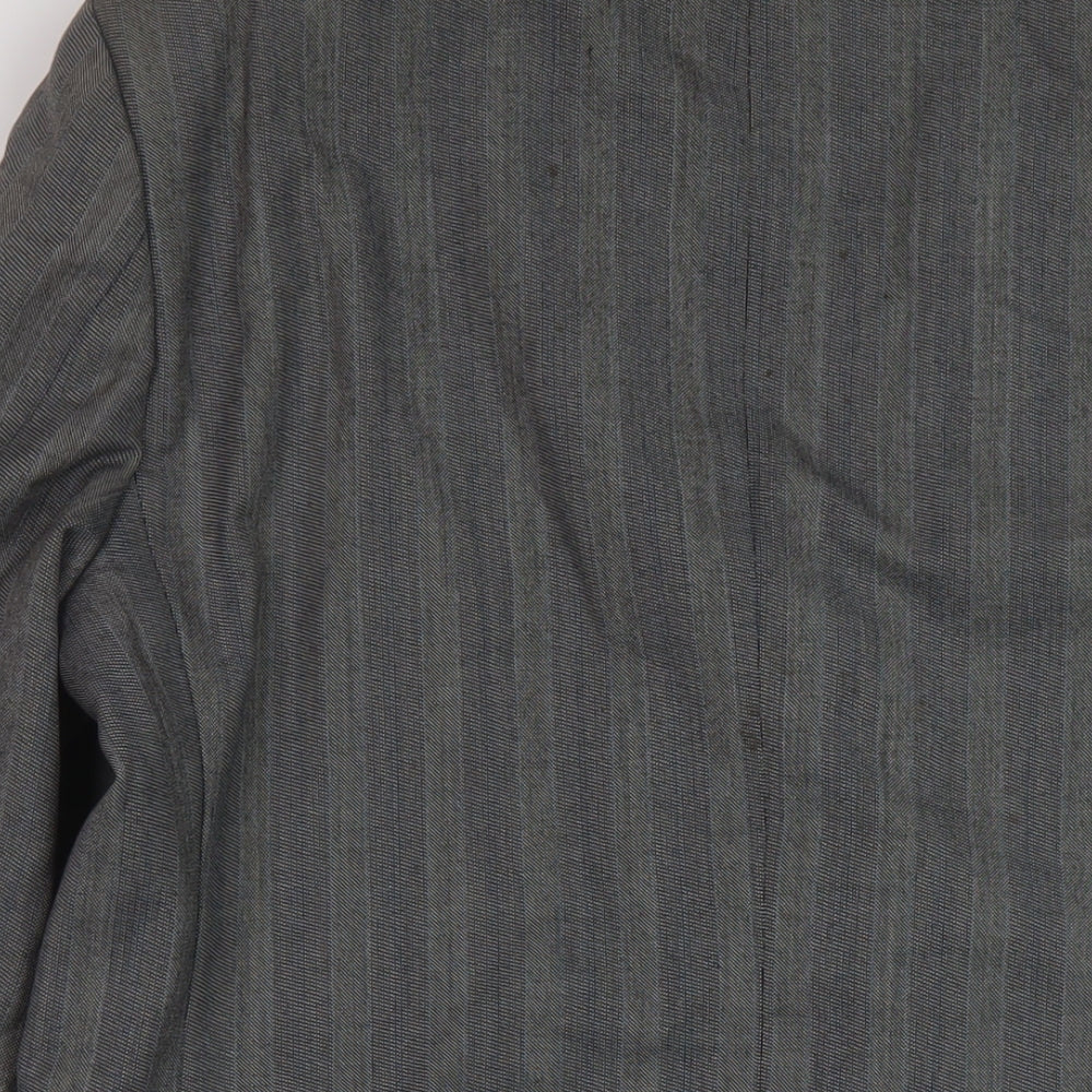 Eric Spencer Mens Grey Striped Wool Jacket Suit Jacket Size 44 Regular