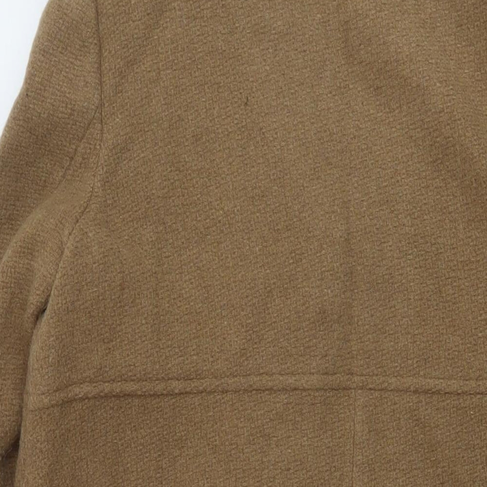 Next Womens Beige Overcoat Coat Size 12 Button