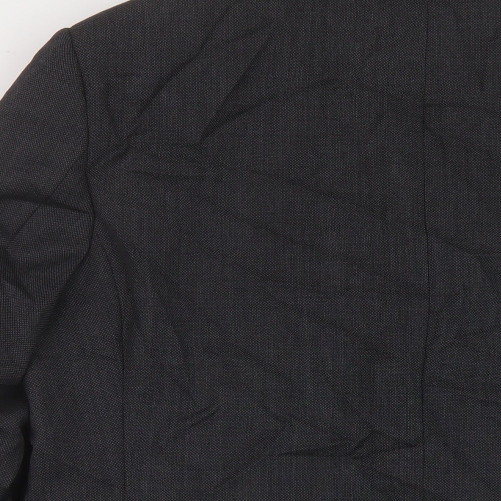 John Lewis Mens Grey Wool Jacket Suit Jacket Size 42 Regular