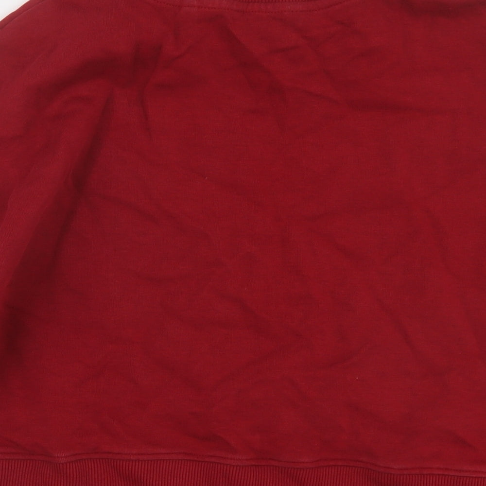 NEXT Womens Red Cotton Pullover Sweatshirt Size S Pullover