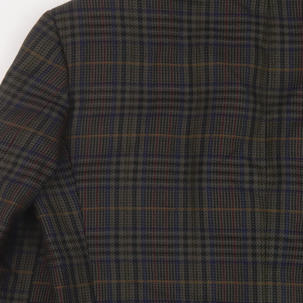 Osbourne Mens Green Plaid Wool Jacket Suit Jacket Size 42 Regular