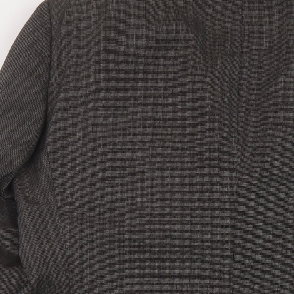 Strellson Mens Grey Striped Wool Jacket Suit Jacket Size 42 Regular