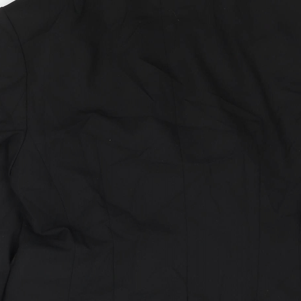 H&M Womens Black Polyester Jacket Suit Jacket Size 10