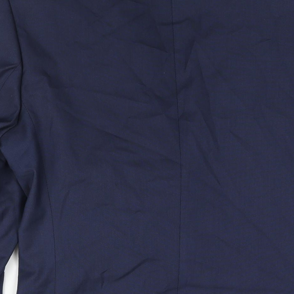 Marks & Spencer Mens Blue Polyester Jacket Suit Jacket Size 34 Regular