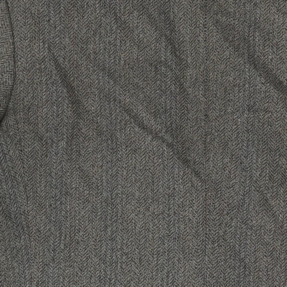 Four Seasons Mens Grey Herringbone Wool Jacket Suit Jacket Size 44 Regular