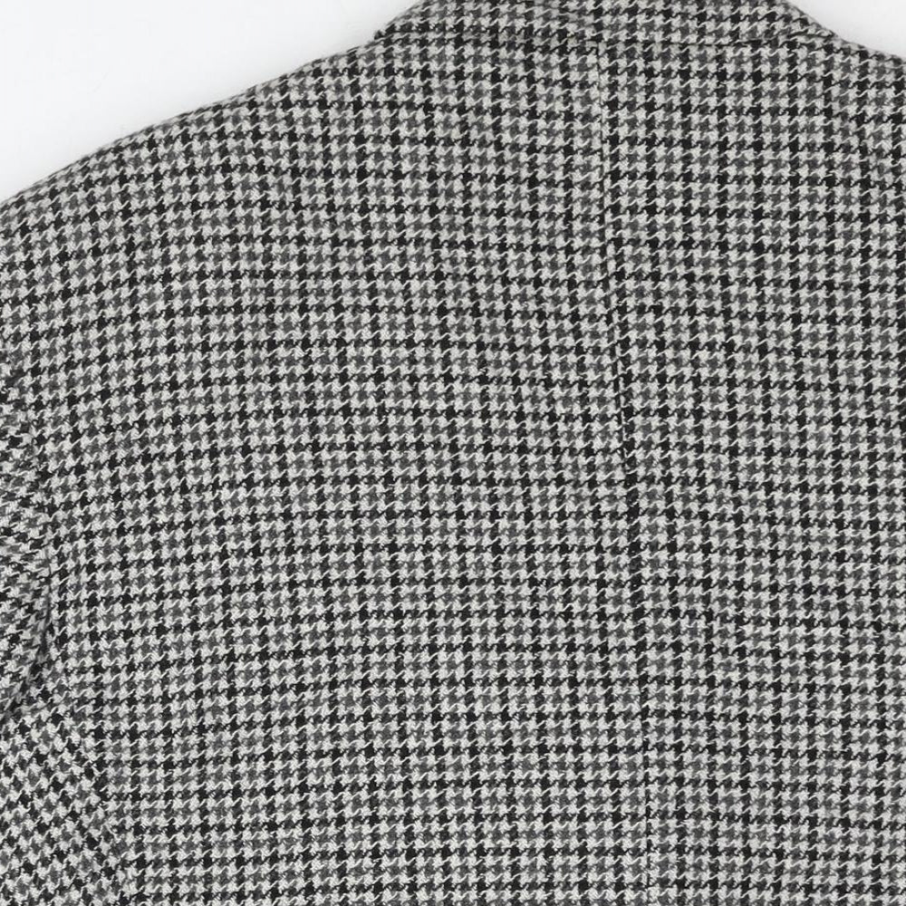 Tom Salto Mens Grey Houndstooth Wool Jacket Suit Jacket Size 38 Regular