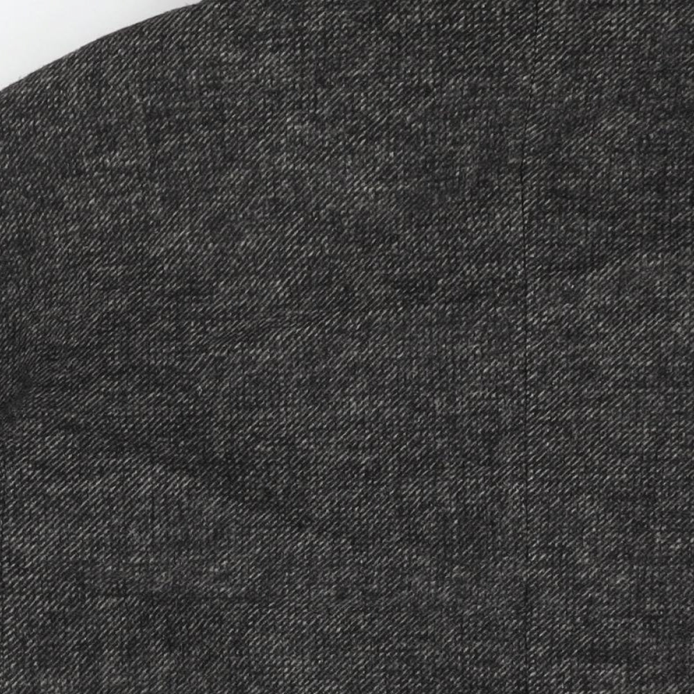 Coton Traders Womens Grey Overcoat Coat Size 16 Zip - Quilted Lining