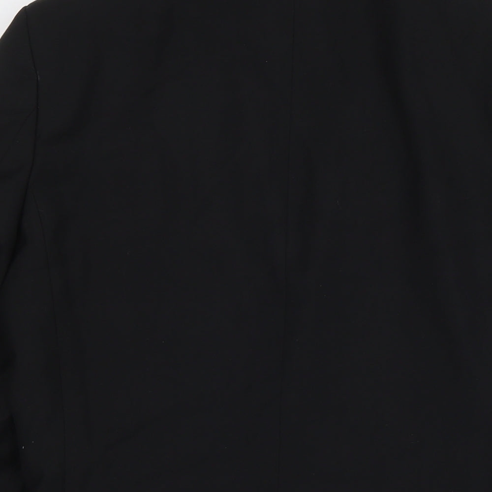 Red Herring Mens Black Polyester Jacket Suit Jacket Size 38 Regular