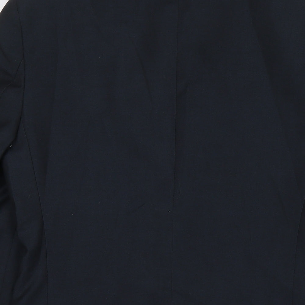Burton Mens Blue Polyester Jacket Suit Jacket Size 36 Regular