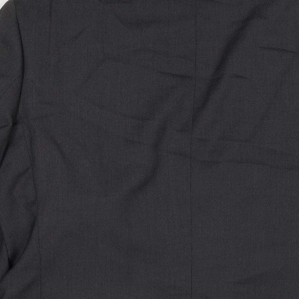 Burton Mens Grey Polyester Jacket Suit Jacket Size 40 Regular