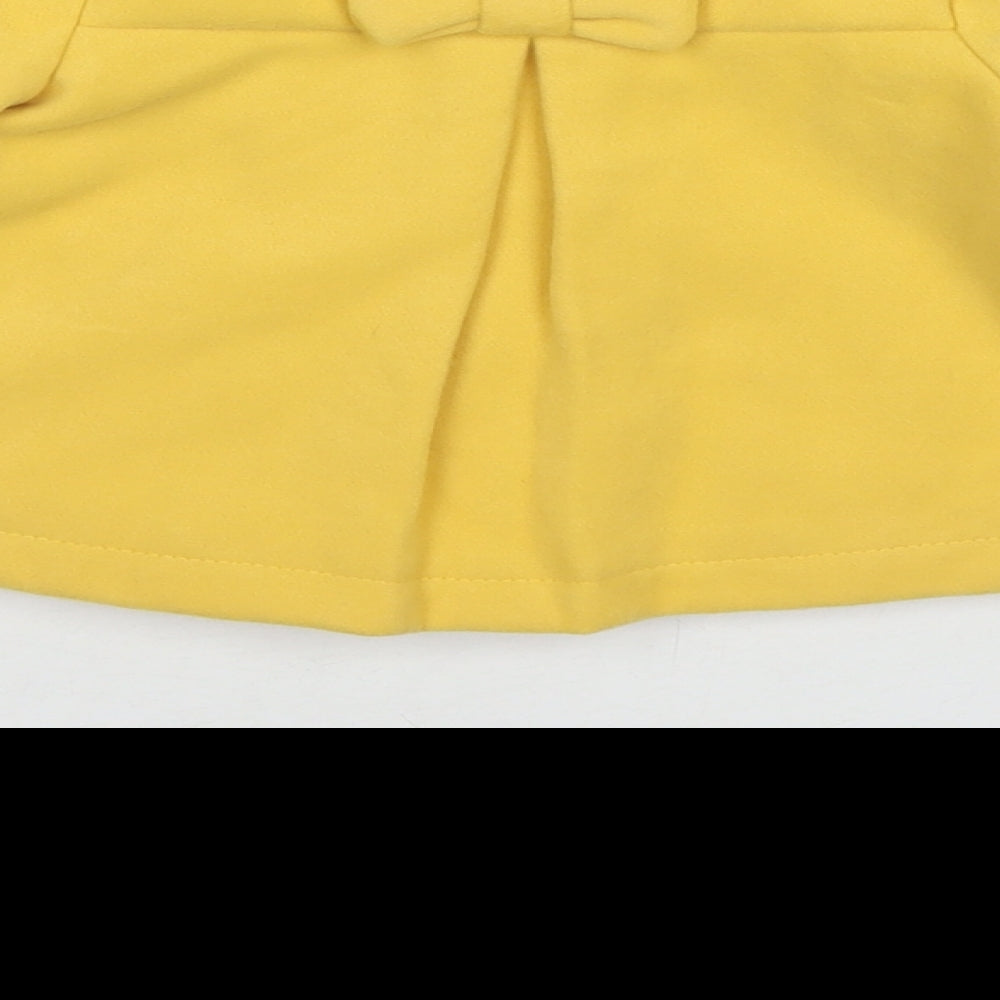 Maxx Girls Yellow Pea Coat Coat Size 12 Months Button