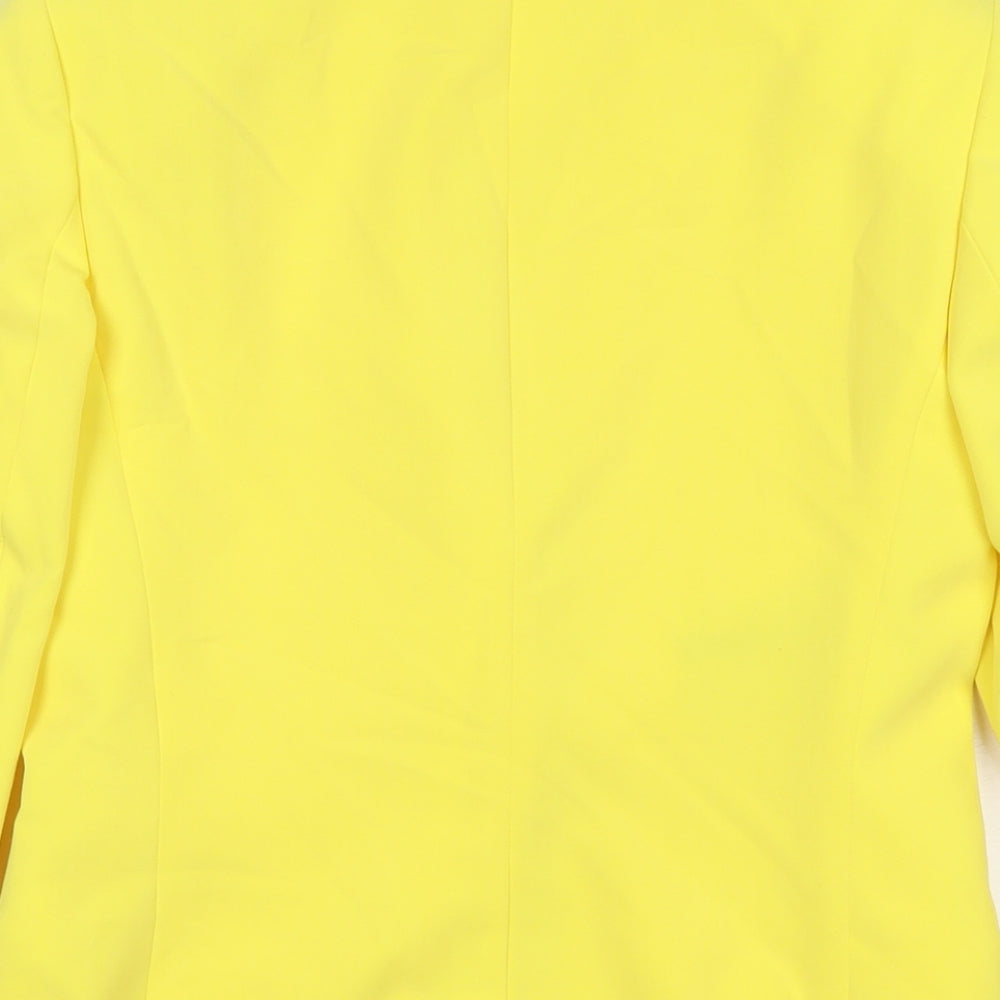 Topshop Womens Yellow Jacket Blazer Size 6 Button
