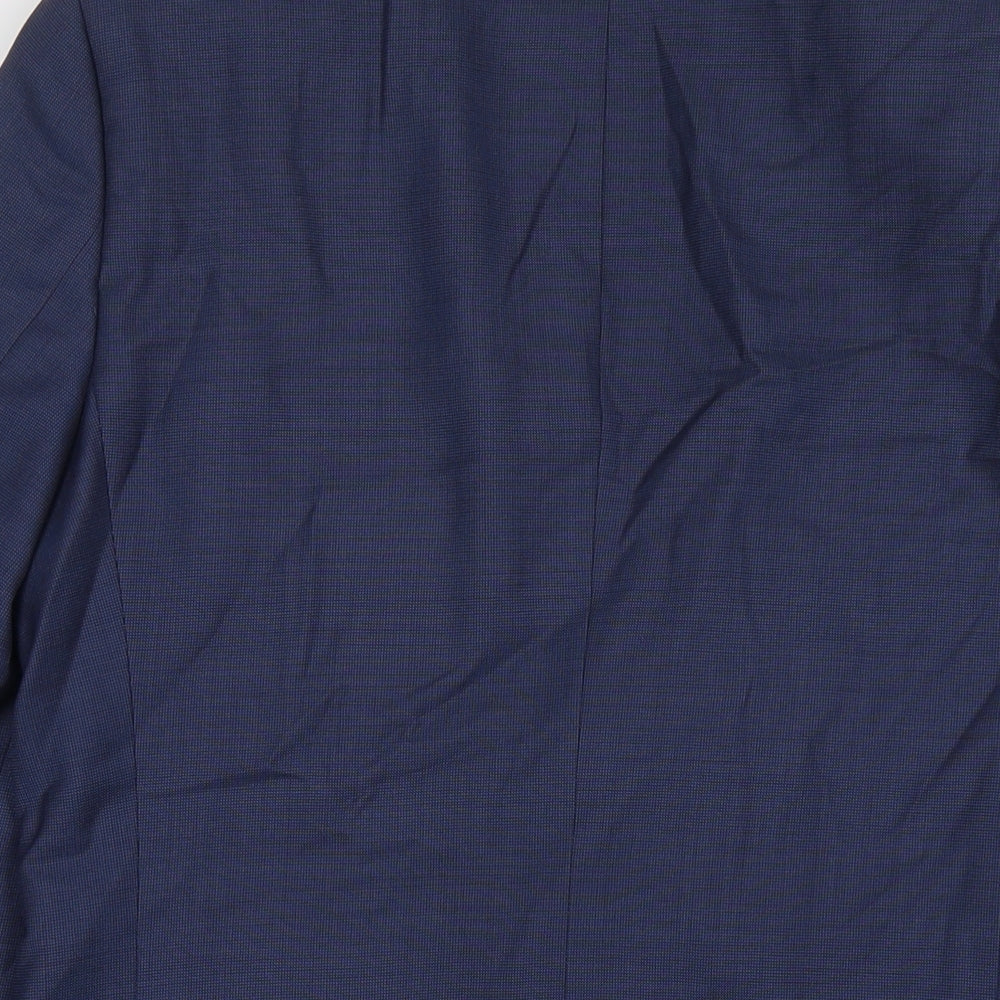 Marks & Spencer Mens Blue Wool Jacket Suit Jacket Size 38 Regular