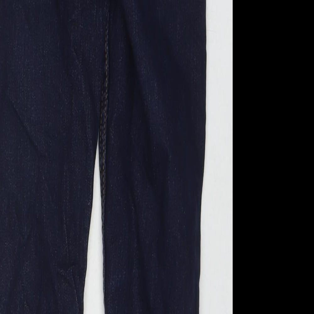 Next Boys Blue Cotton Skinny Jeans Size 9 Months L24 in Regular Zip