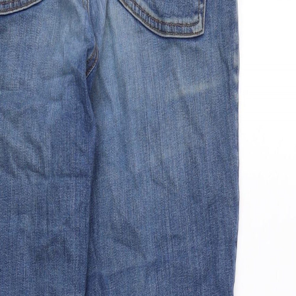 Collusion Womens Blue Cotton Blend Straight Jeans Size 30 in L32 in Regular Zip
