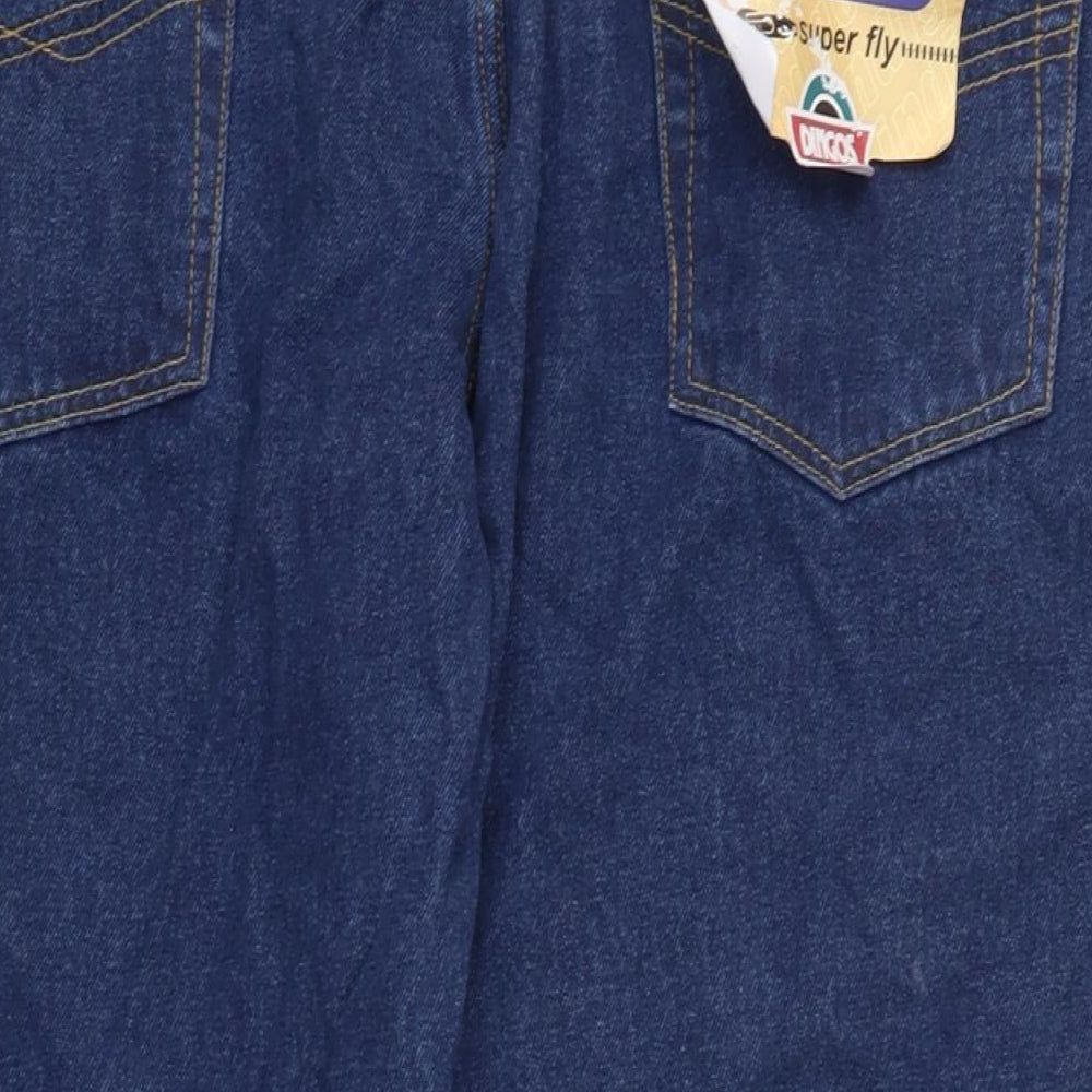 Indigo Mens Blue Cotton Straight Jeans Size 46 in L30 in Regular Zip - Dingos.