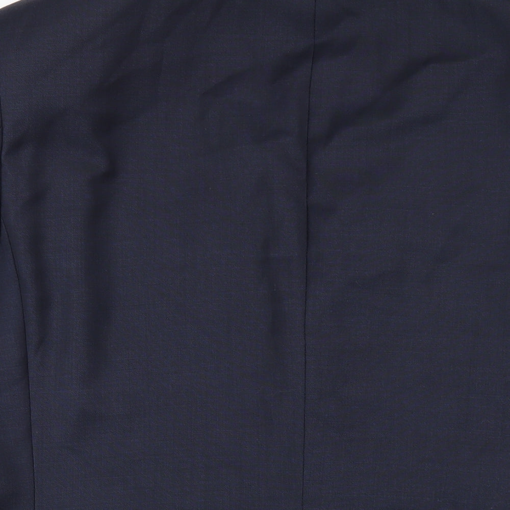 New & Lingwood Mens Blue Polyester Jacket Blazer Size 40 Regular
