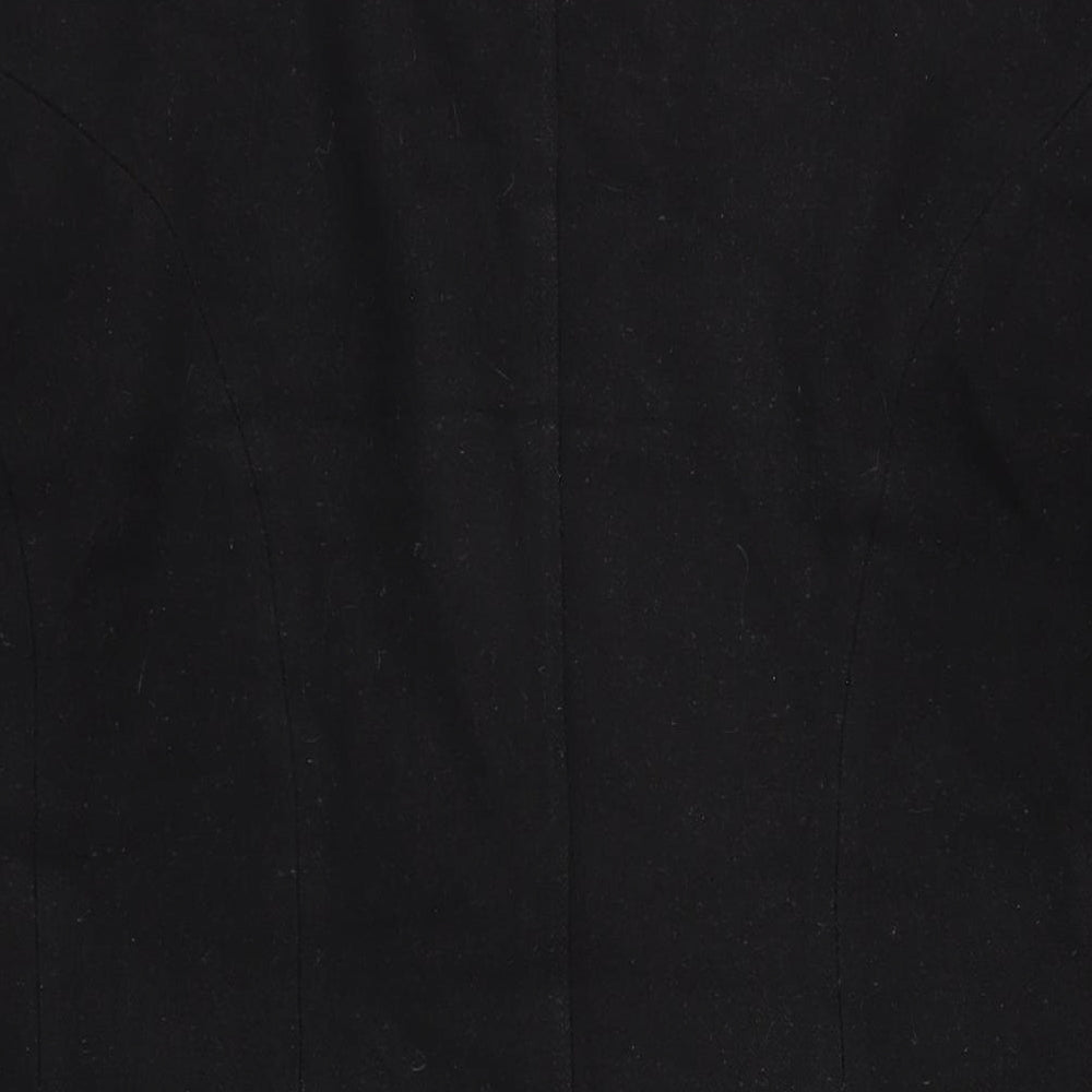 Marks & Spencer Mens Black Overcoat Coat Size M Button