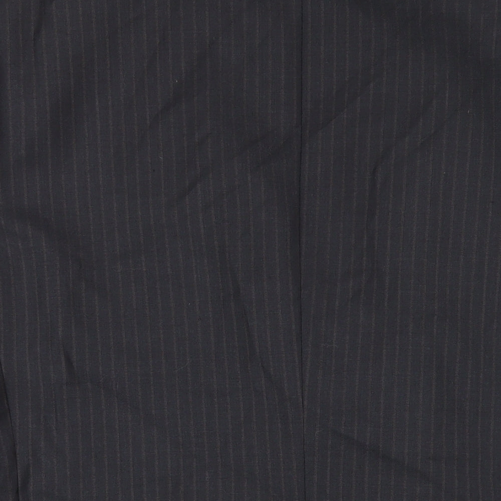 Burton Mens Grey Striped Wool Jacket Blazer Size 48 Regular